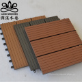 Wood plastic composite floor tiles WPC DIY outdoor solid tile interlock pavement interlocking co-extrusion anti slip floor tile